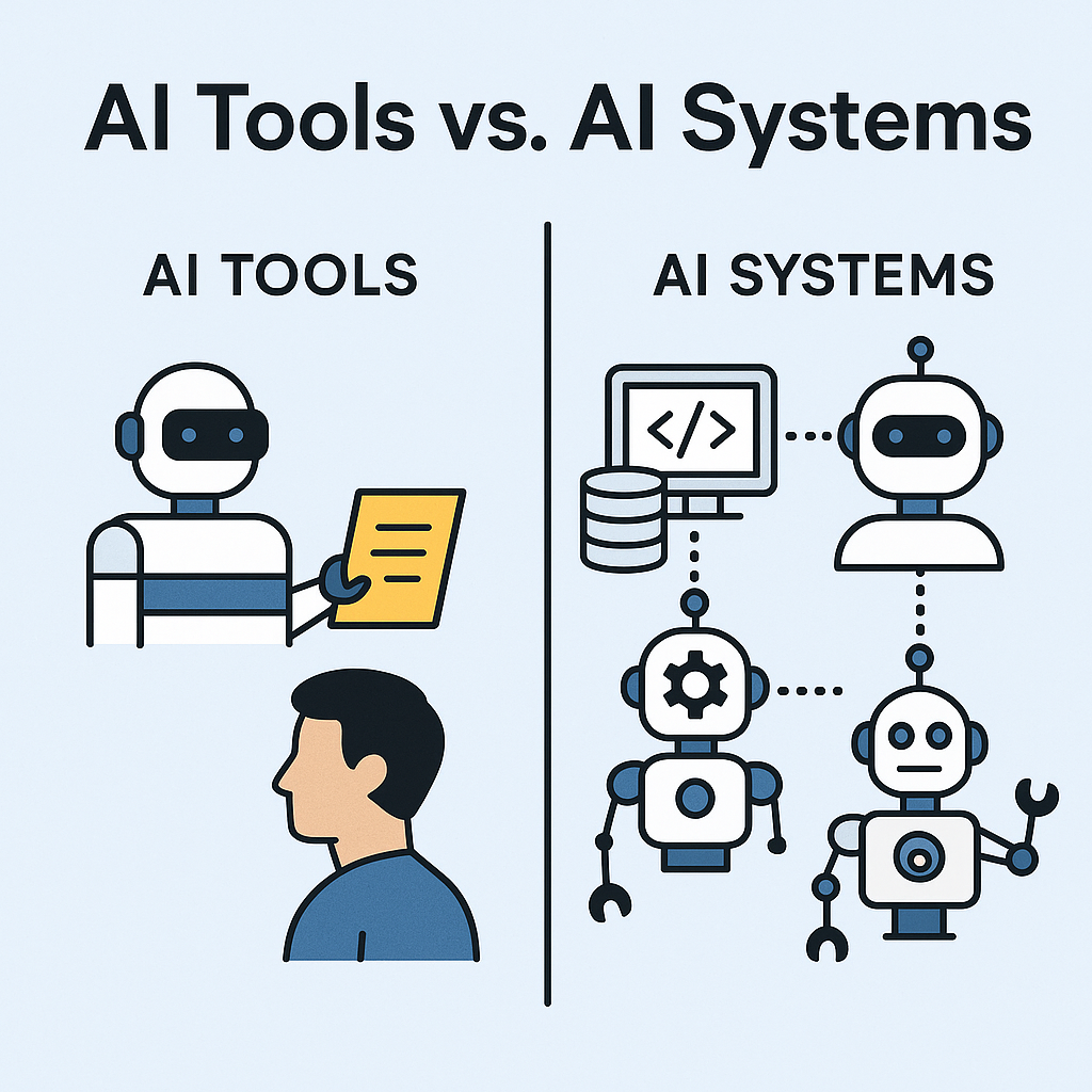 AI Tools vs. AI Systems: What’s the Difference (and Why It Matters for Business)